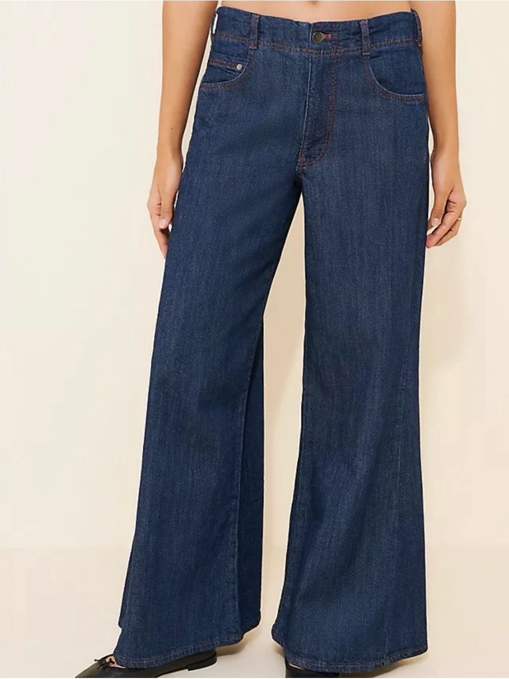 Anthropologie Pilcro The Adi Regenerative Cotton Mid-Rise Flare Jeans